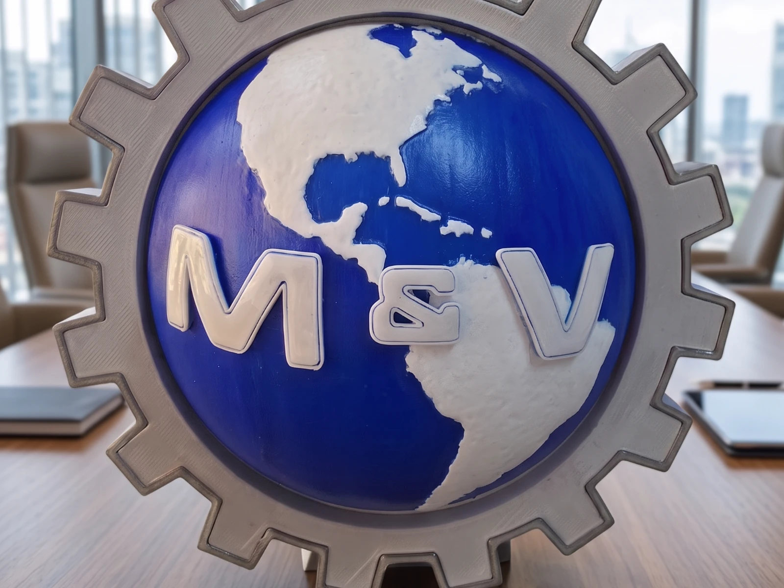 Logo en volumen M&V - Portada